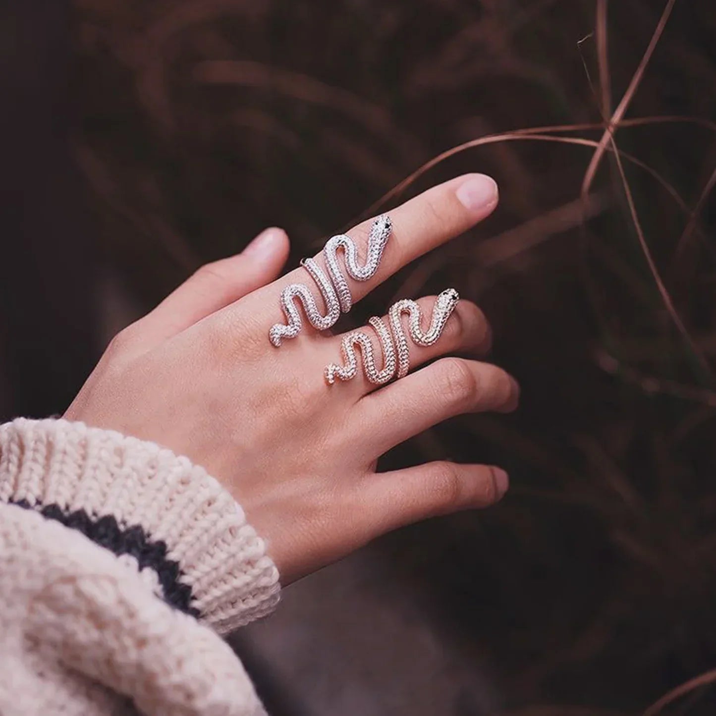 Taylor swift snake 2025 ring rose gold